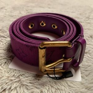 Purple Louis Vuitton denim belt